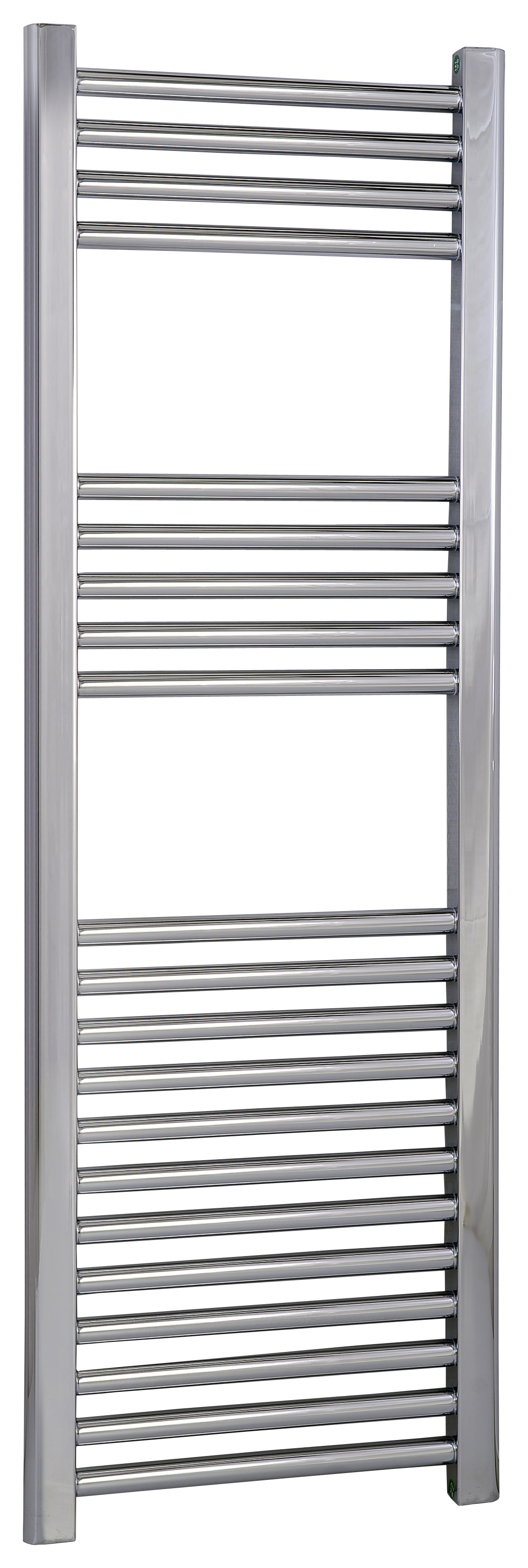 Kudox Chrome Straight Single Panel Vertical Towel Radiator - 1200 x 400mm
