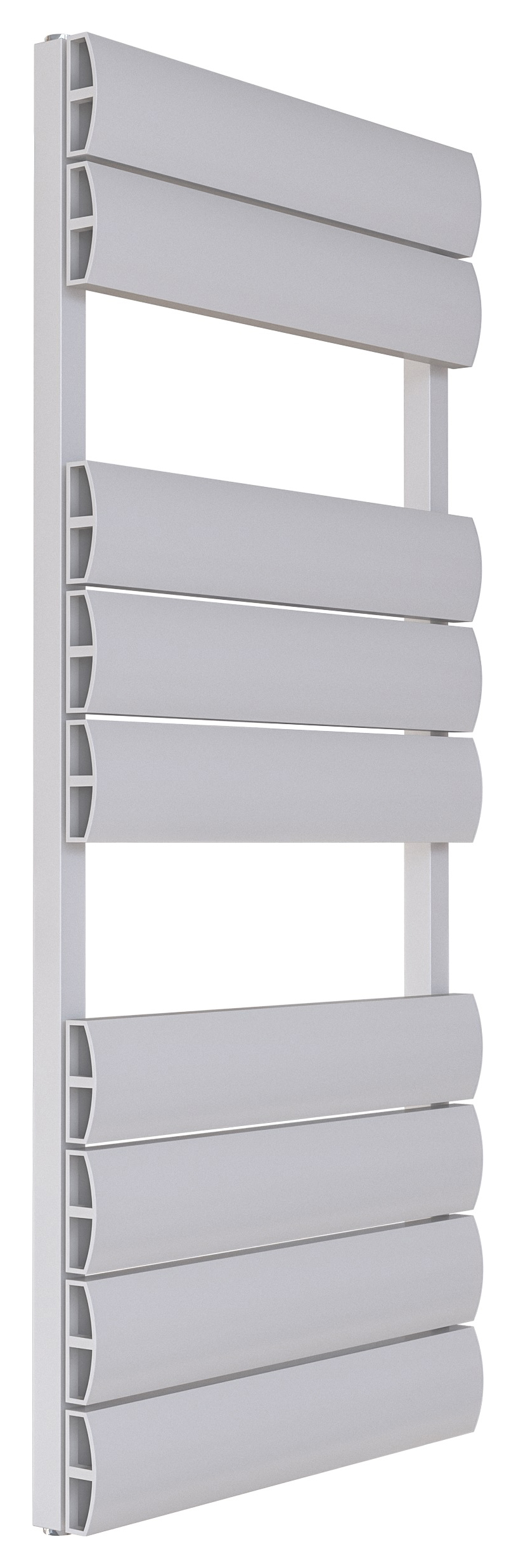 Kudox White Define Straight Single Panel Vertical Towel Radiator - 1100 x 500mm