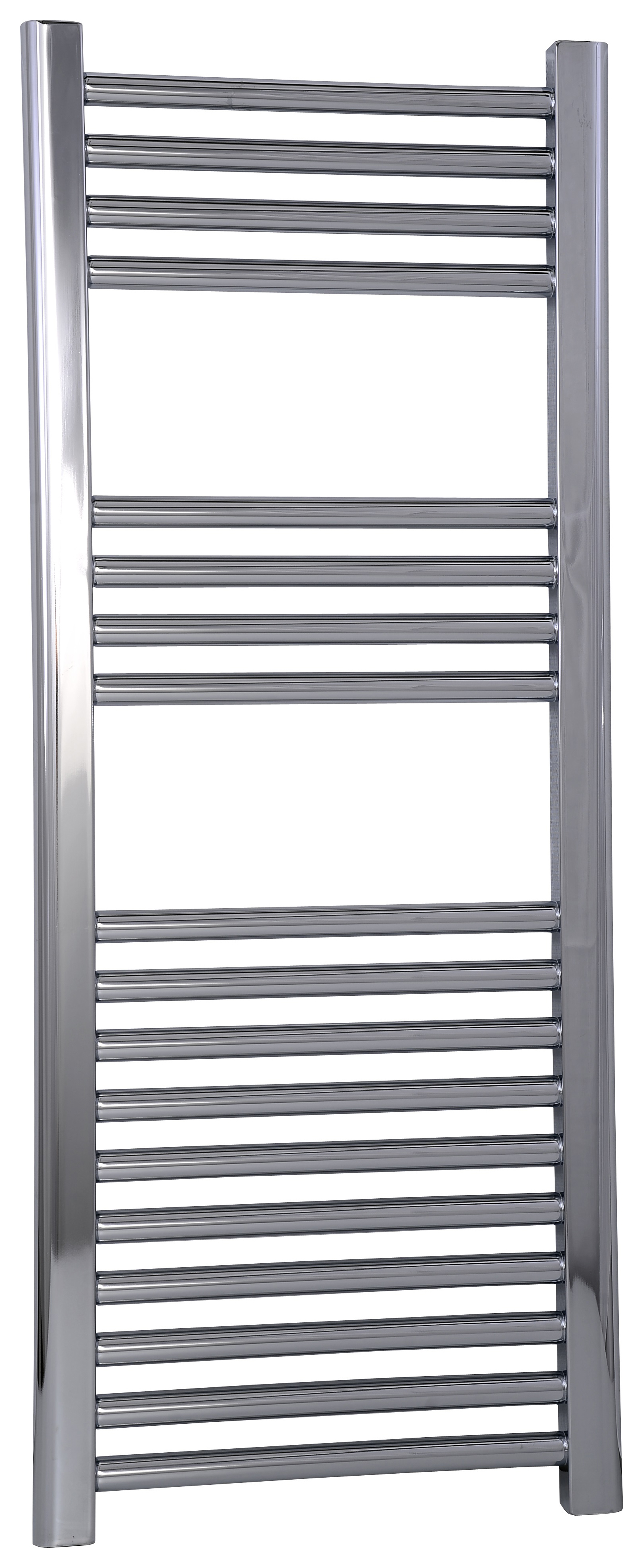 Kudox Chrome Straight Single Panel Vertical Towel Radiator - 1000 x 400mm