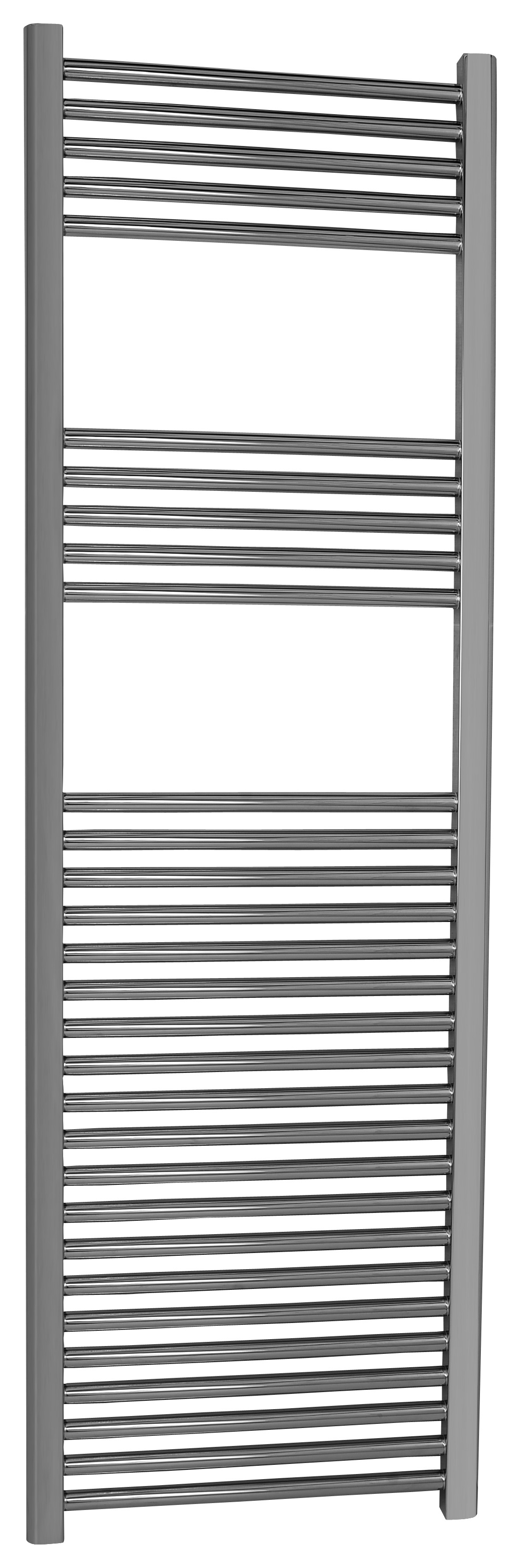 Kudox Chrome Straight Single Panel Vertical Towel Radiator - 1600 x 500mm
