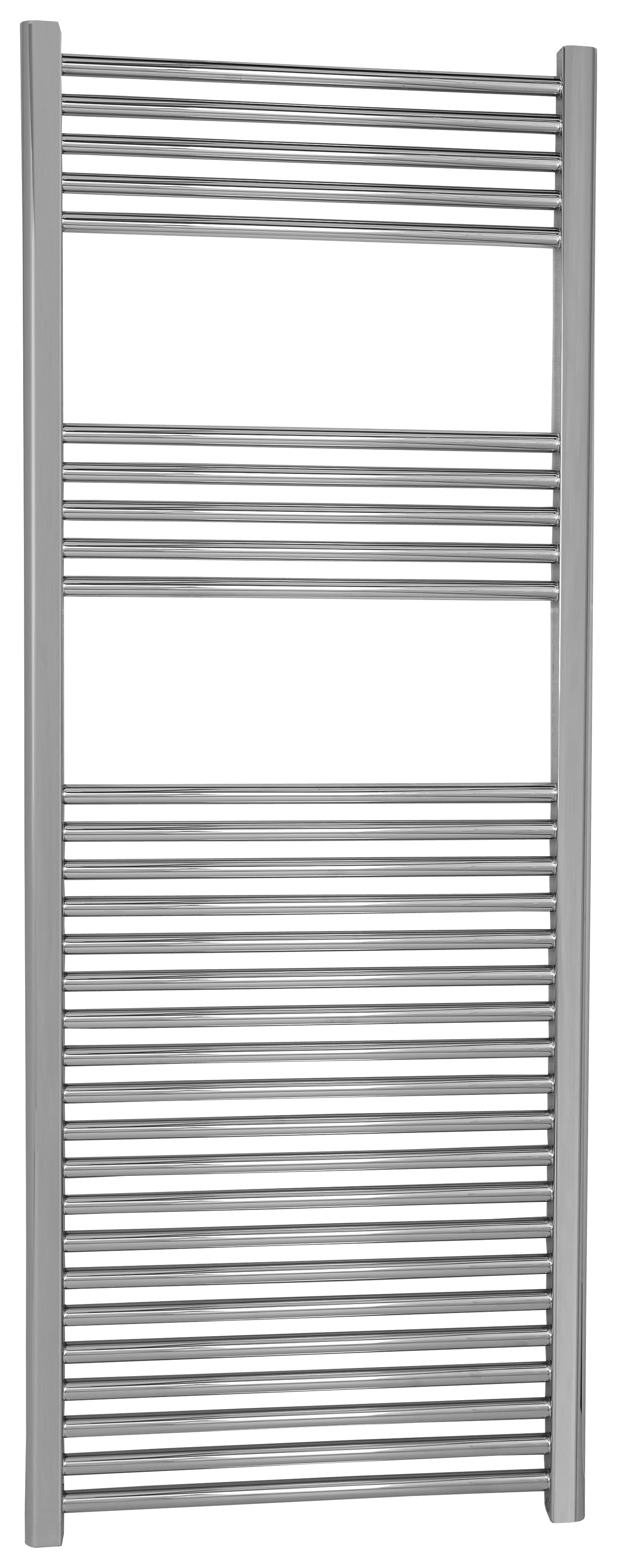 Kudox Chrome Straight Single Panel Vertical Towel Radiator - 1600 x 600mm