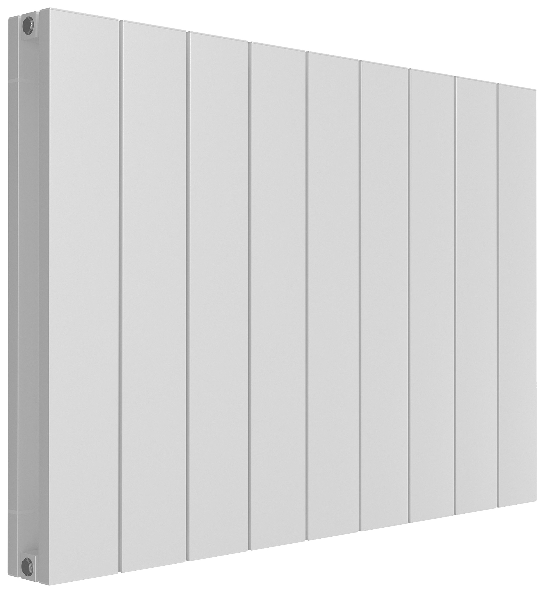 Kudox White AluLite Double Panel Flat Horizontal Designer Radiator - 600 x 850mm
