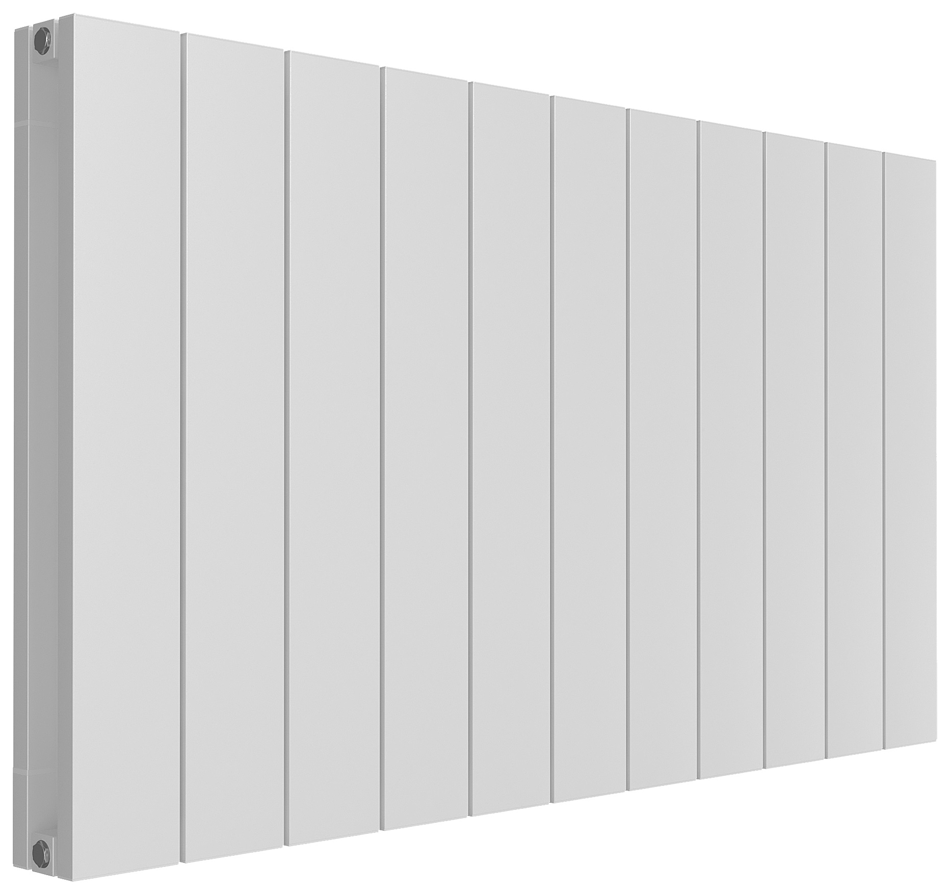 Kudox White AluLite Double Panel Flat Horizontal Designer Radiator - 600 x 1040mm