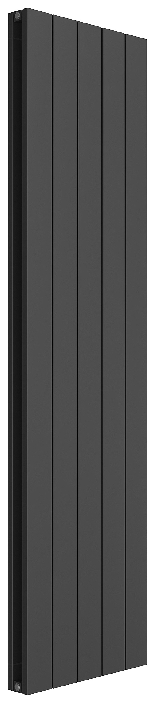 Kudox Black AluLite Double Panel Flat Vertical Designer Radiator - 1800 x 470mm