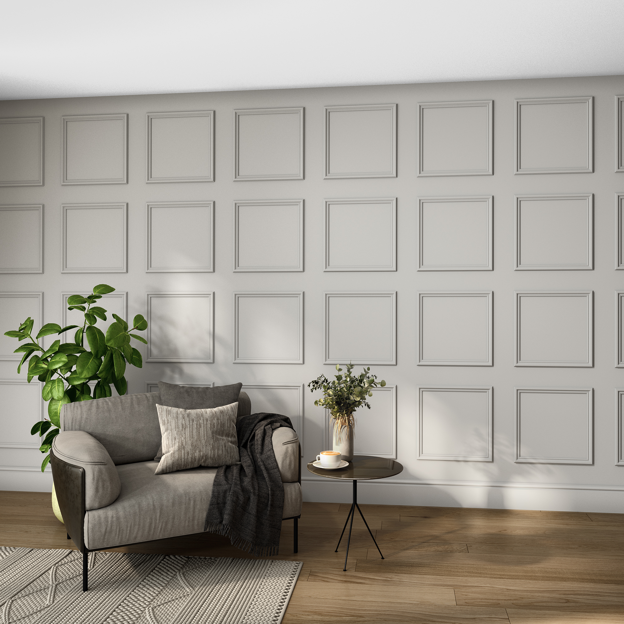 Wall Panel Kit Primed 3 Panels of 420 x420mm