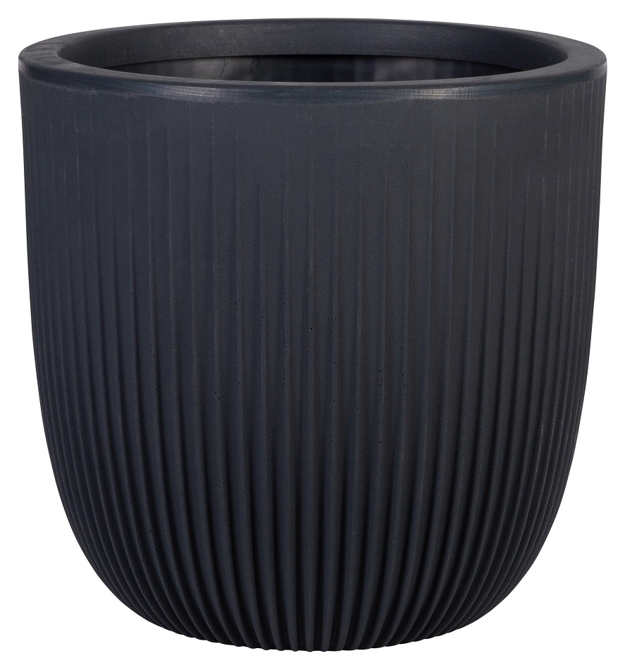 Strata Pacific Small Graphite Round Planter