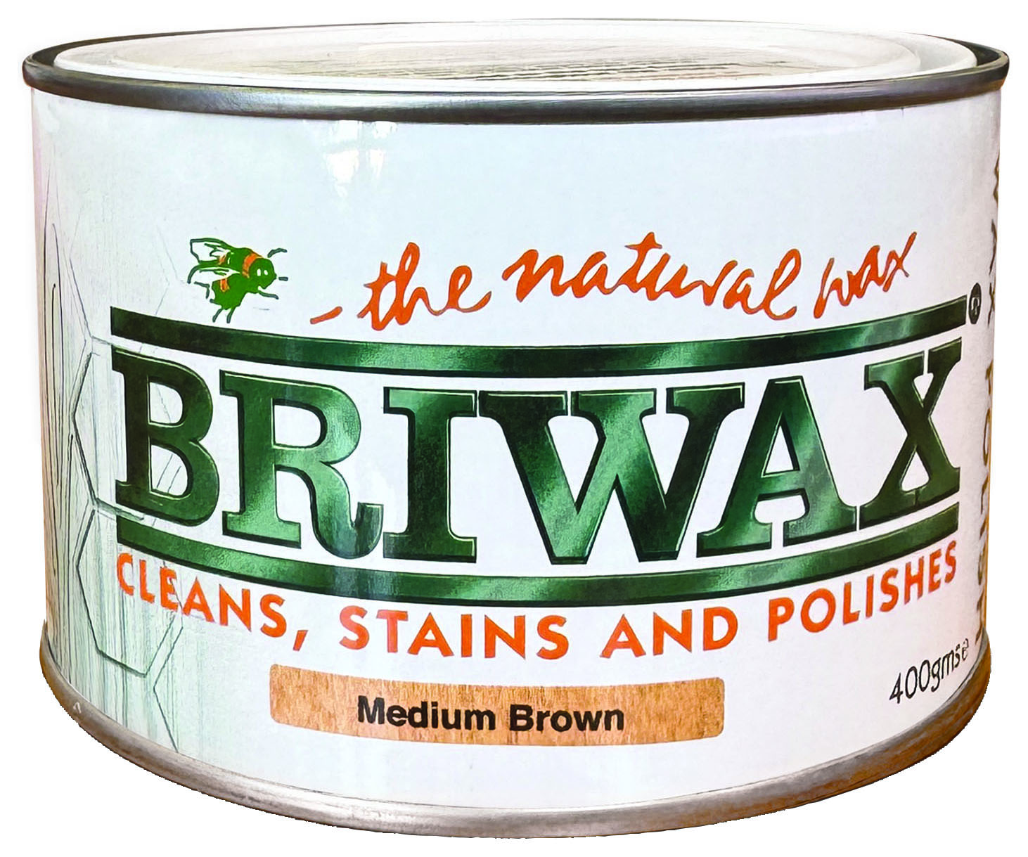 Briwax Wax Polish - Medium Brown - 400g