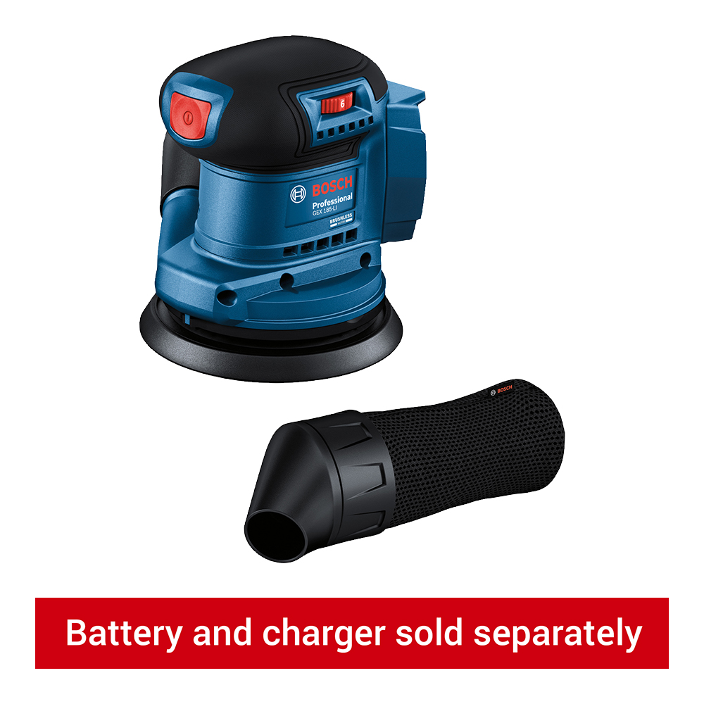 Bosch Professional GEX 185-LI Cordless Brushless Random Orbital Sander - Bare