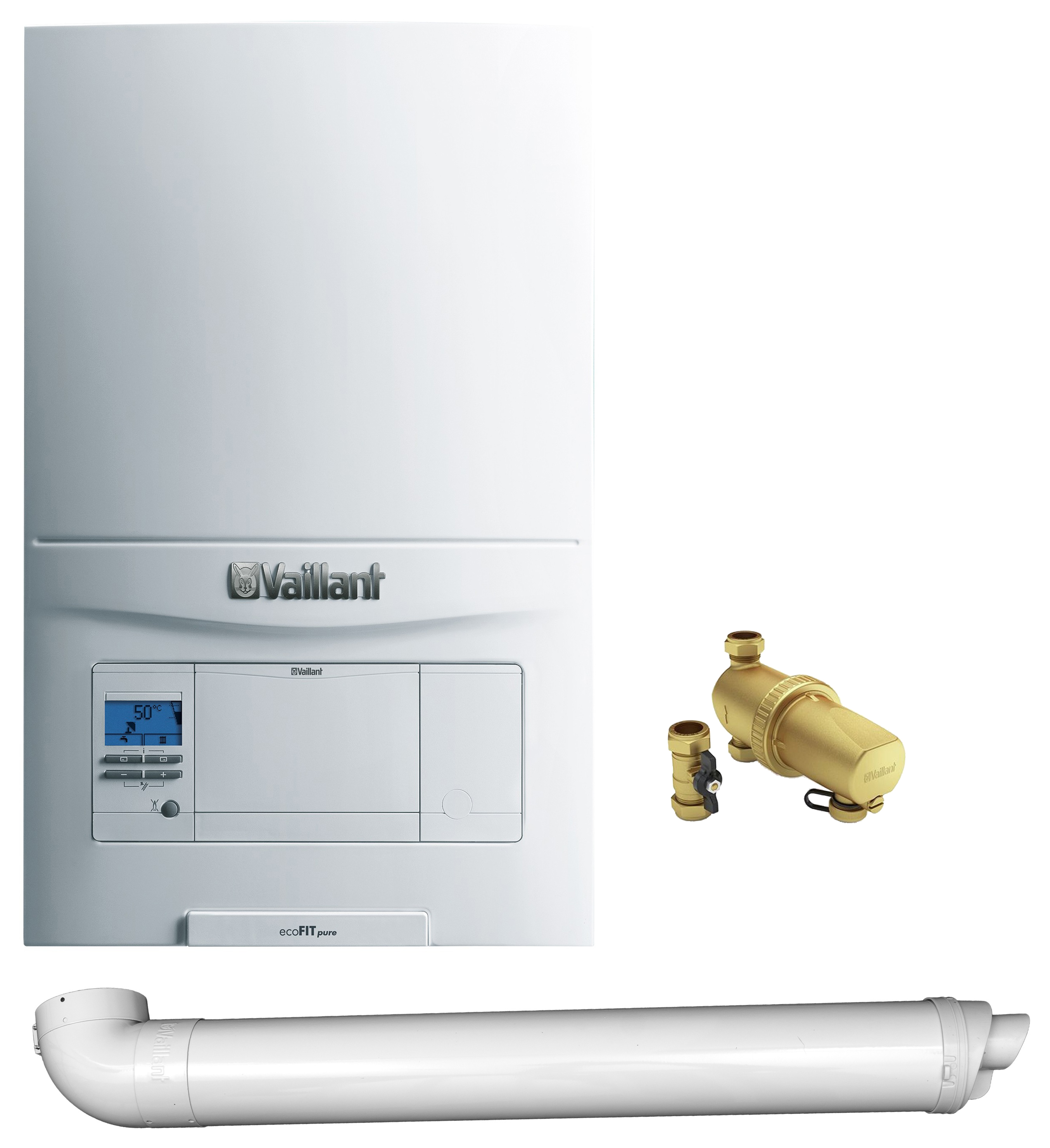 Vaillant ecoFIT Pure 825 Combi Boiler Pack 25kW with Flue & Adey Filter