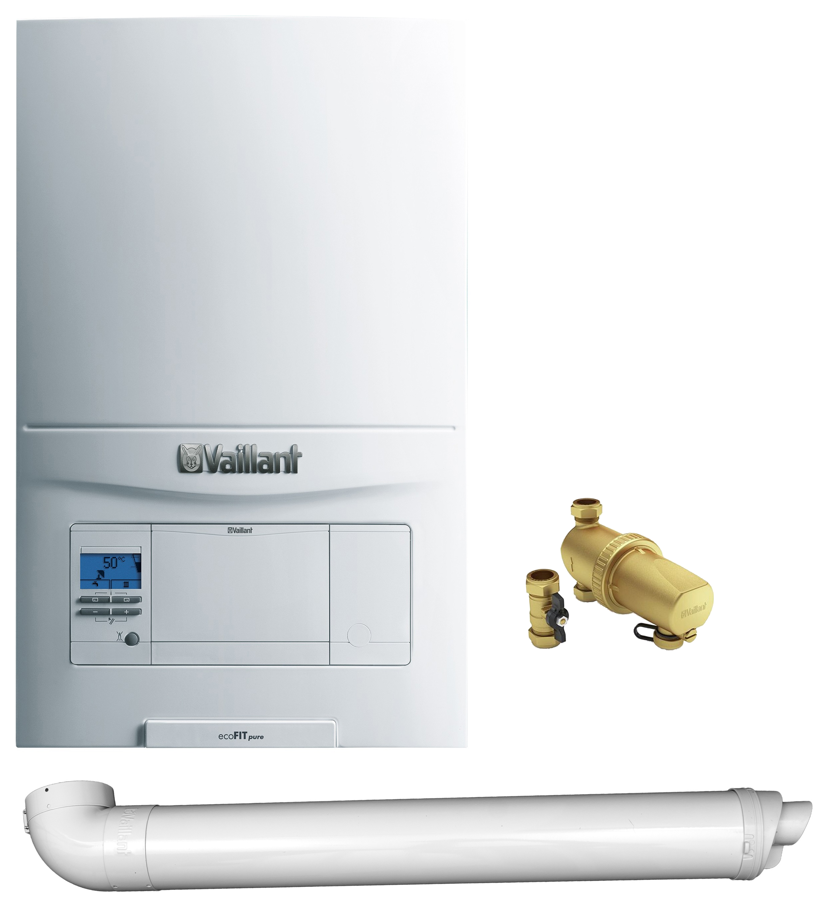Vaillant ecoFIT Pure 830 Combi Boiler Pack 30kW with Flue & Filter