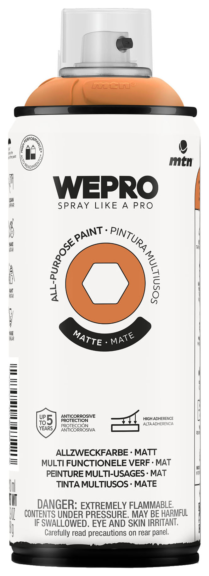 MTN WEPRO All-Purpose Matt Spray Paint Amsterdam Orange - 400ml