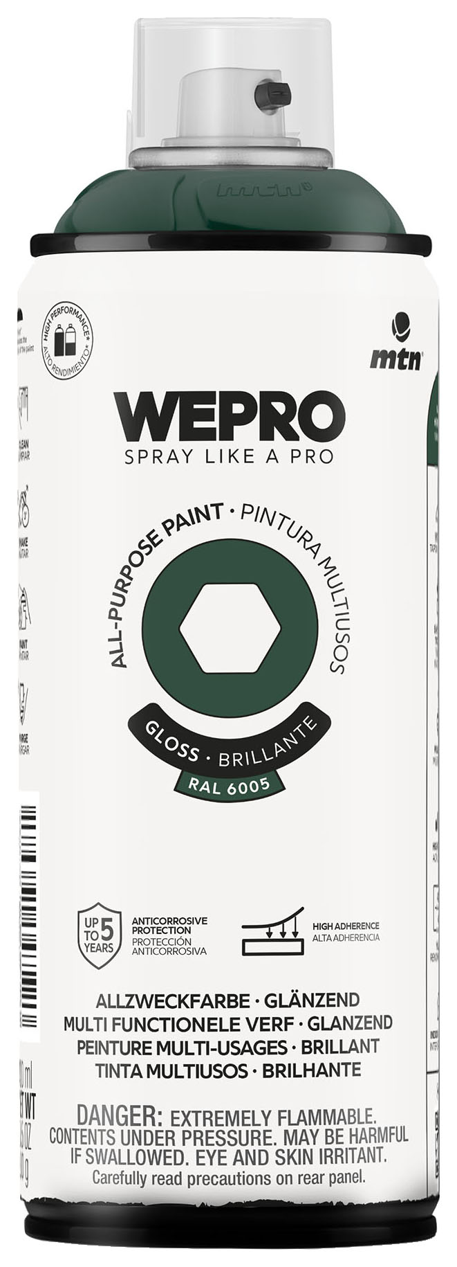 MTN WEPRO All-Purpose Gloss Spray Paint Hobbit Green - 400ml RAL6005