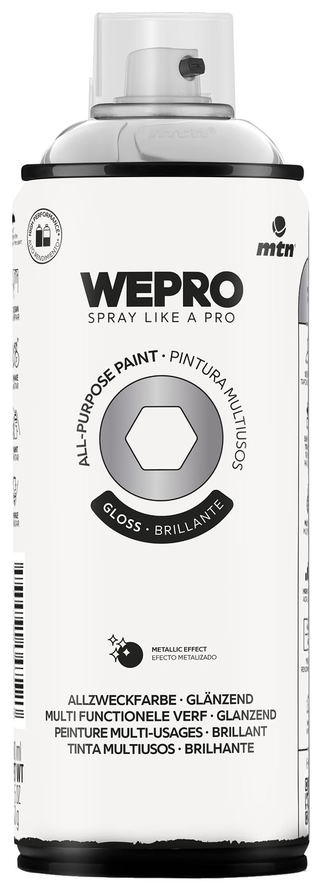 MTN WEPRO All-Purpose Spray Paint Gloss Silver - 400ml