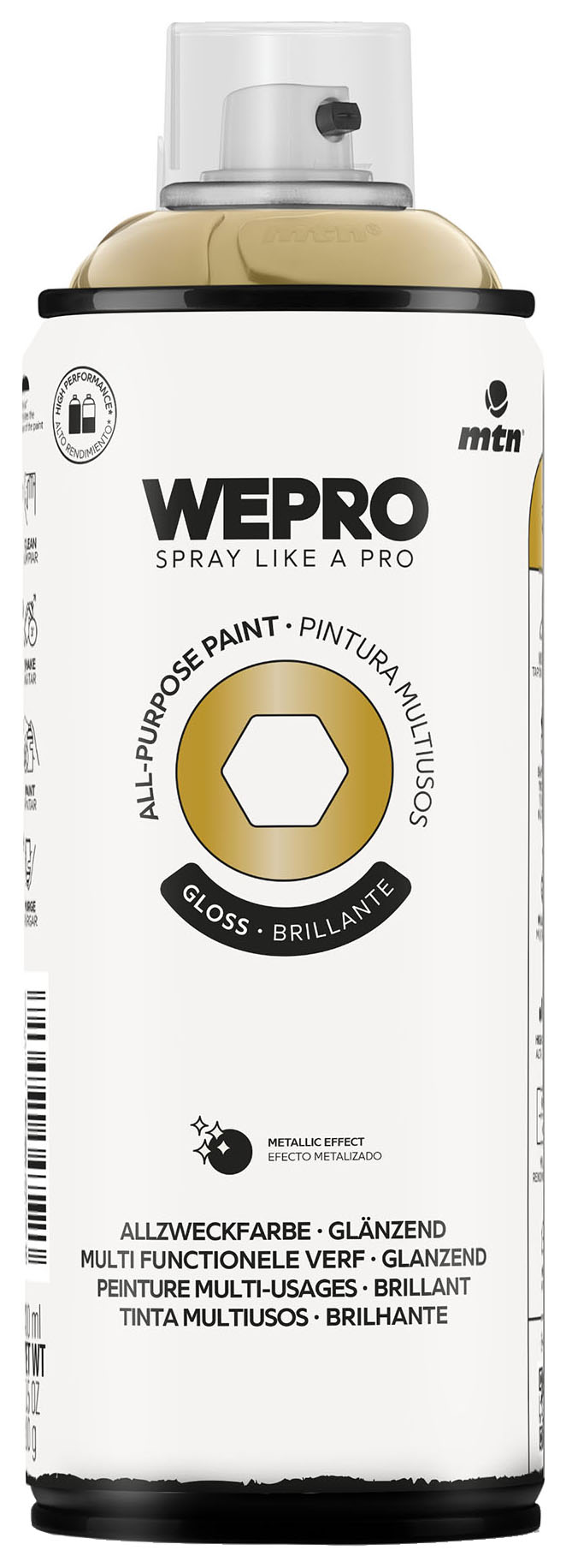 MTN WEPRO All-Purpose Gloss Spray Paint Gold - 400ml