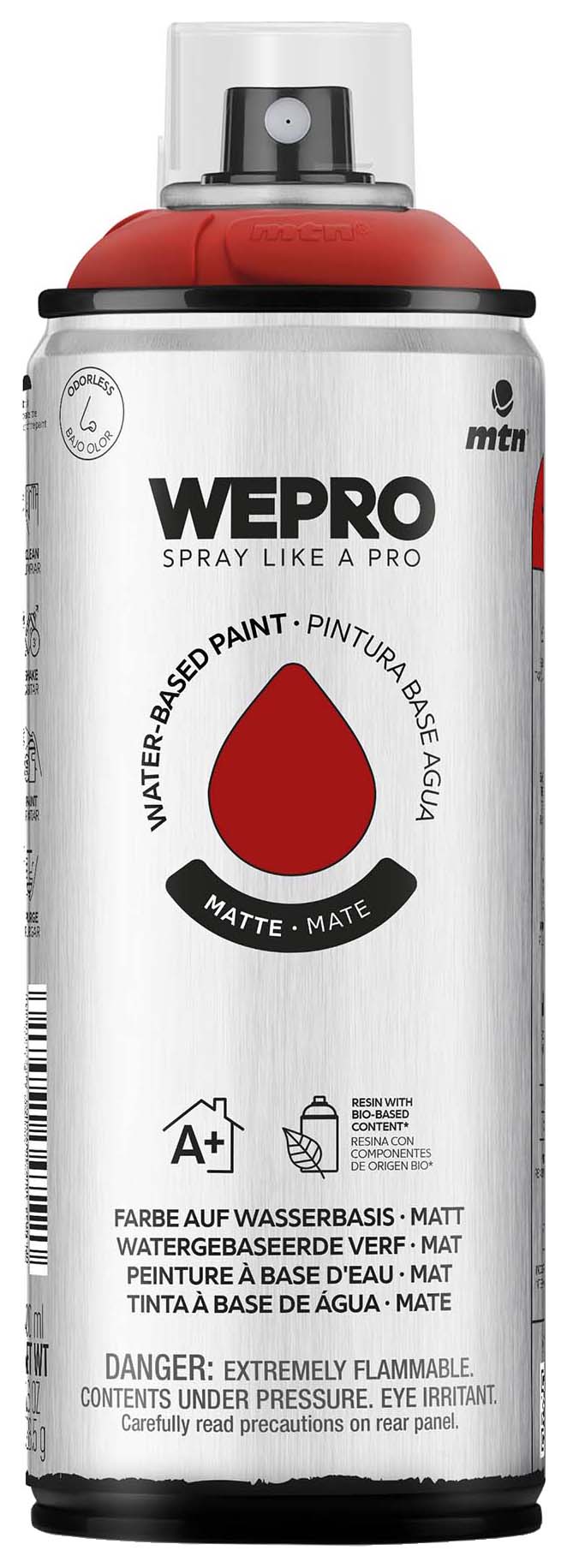 MTN WEPRO Water-Based Matt Spray Paint Tango Red - 400ml