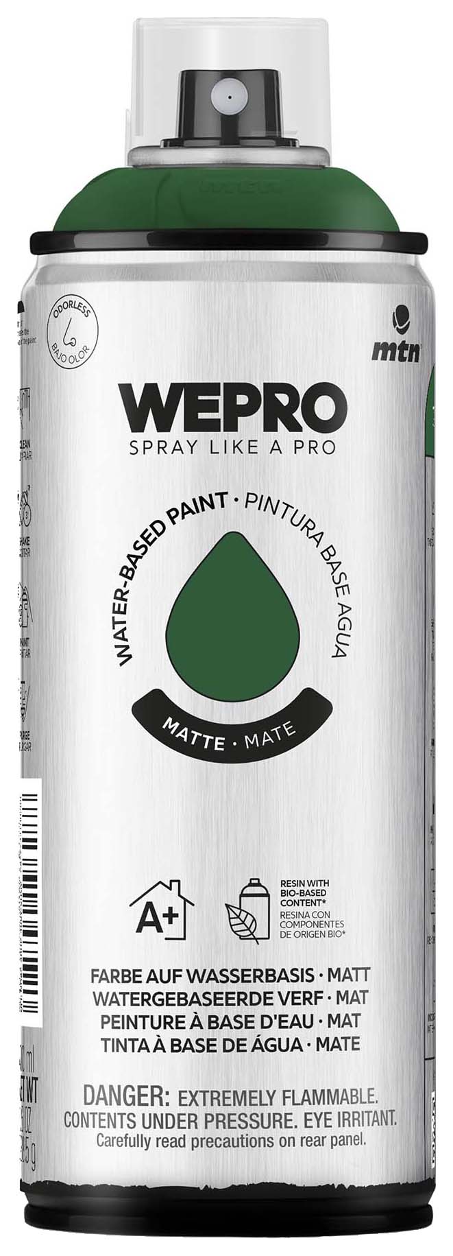 MTN WEPRO Water-Based Matt Spray Paint Nori Green - 400ml