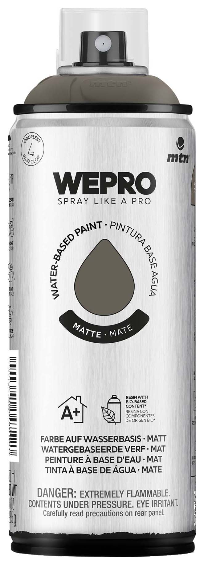 MTN WEPRO Water-Based Matt Spray Paint Insomnia Grey - 400ml