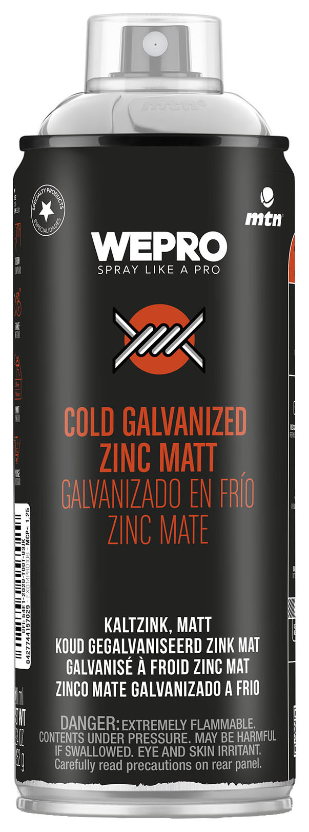 MTN WEPRO Cold Galvanized Zinc Matt Spray Paint - 400ml