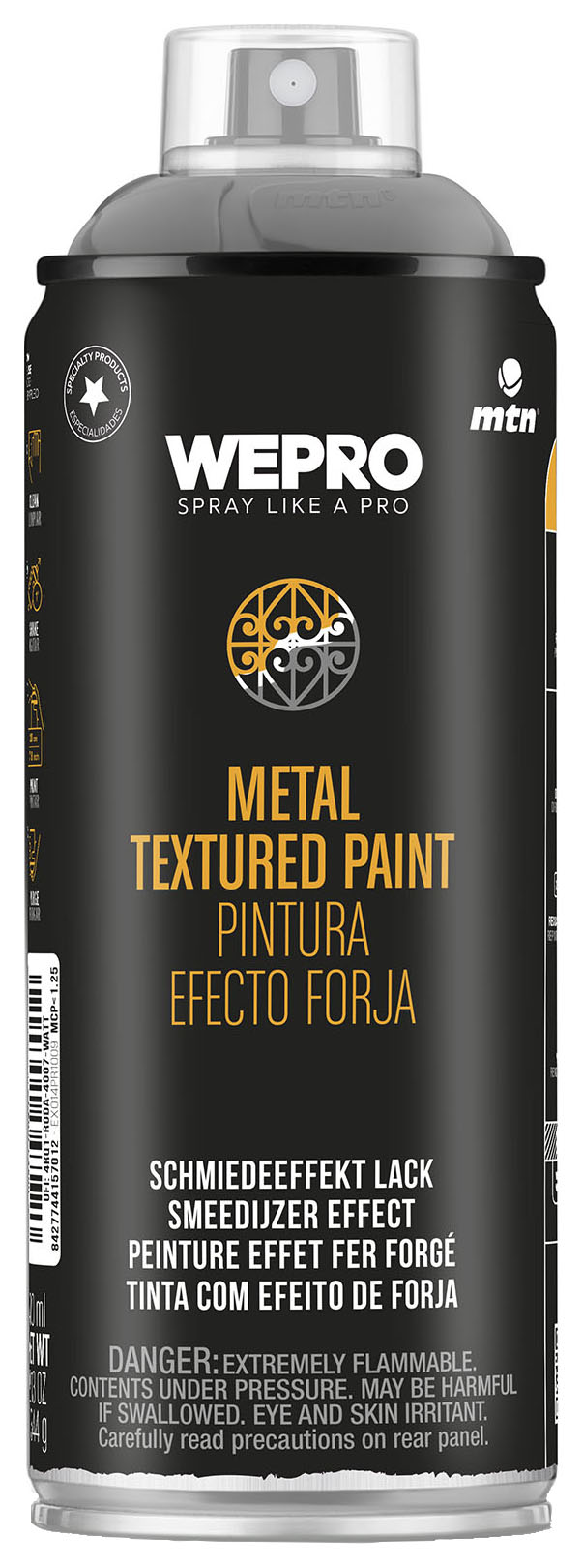 MTN WEPRO Textured Metal Spray Paint Grey - 400ml