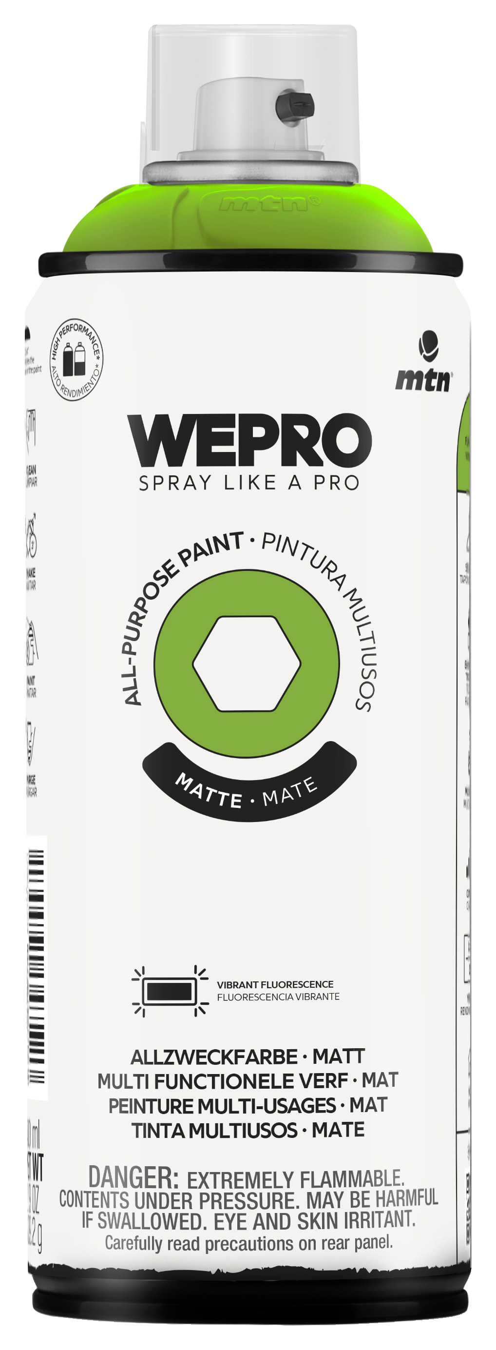 MTN WEPRO All-Purpose Spray Paint Fluorescent Green - 400ml