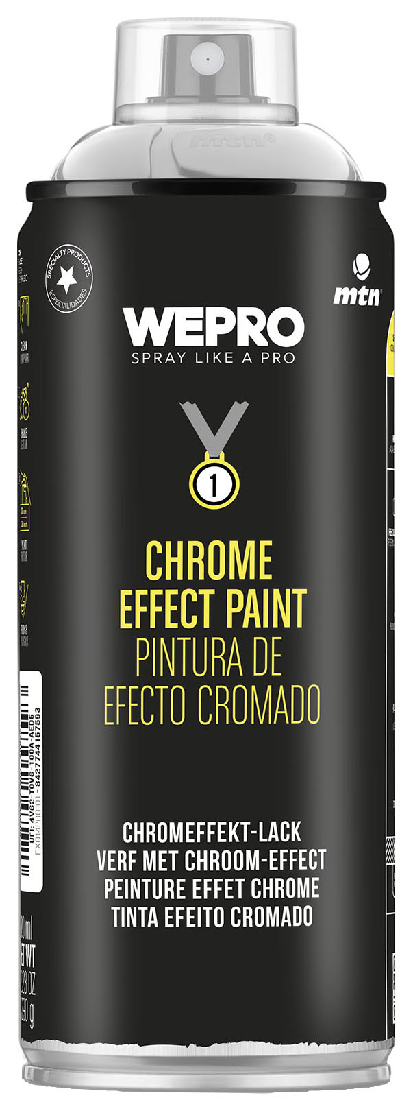 MTN WEPRO Chrome Effect Spray Paint Silver - 400ml