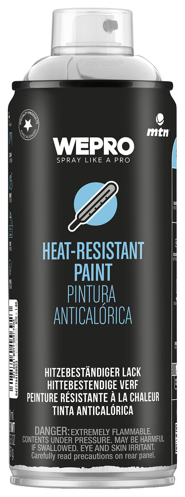MTN WEPRO Heat-Resistant Spray Paint Silver - 400ml