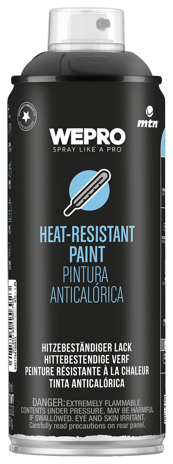MTN WEPRO Heat-Resistant Spray Paint Black - 400ml
