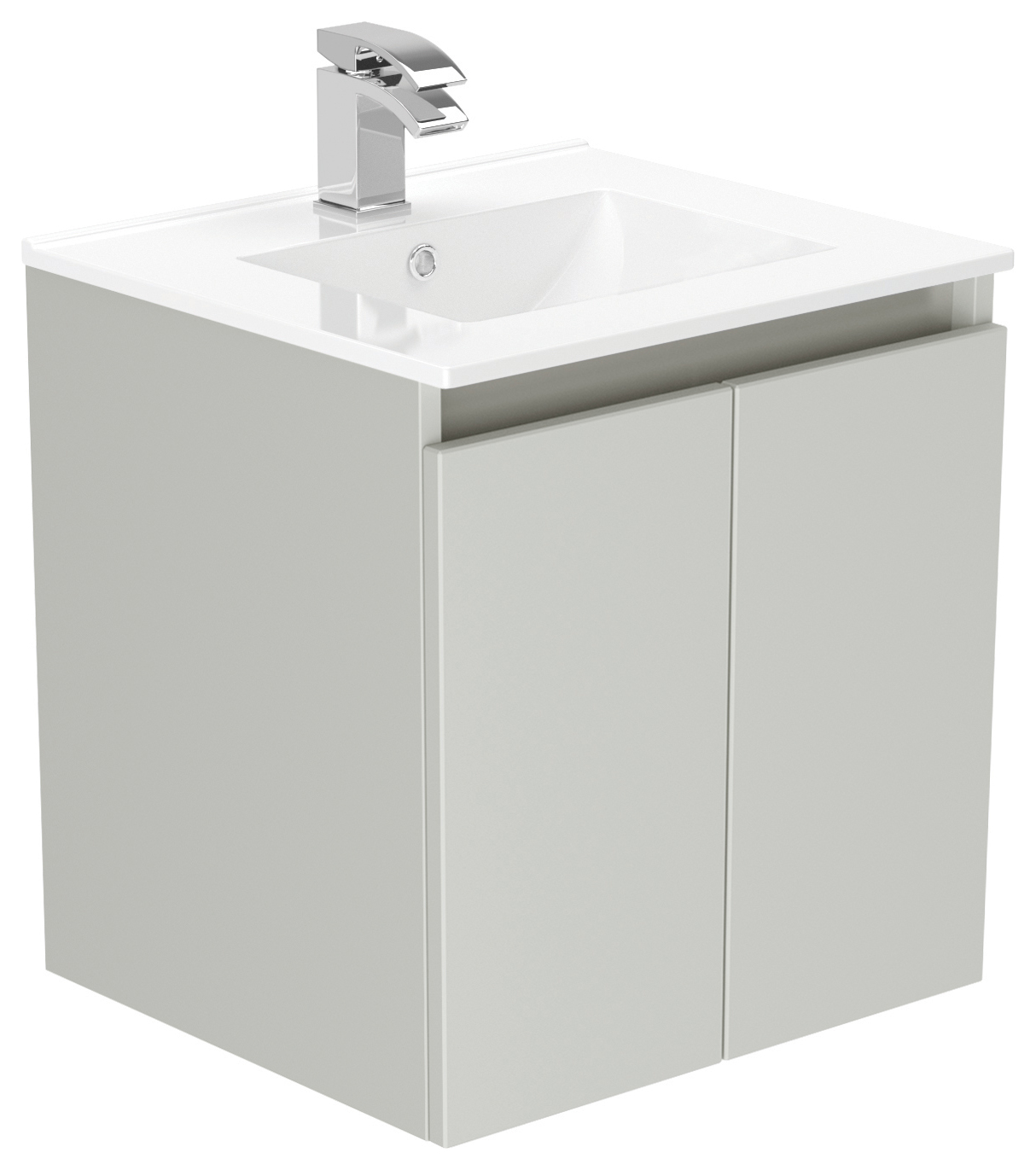 Newland Pearl Basin Suspended Double Door Unit - 500mm