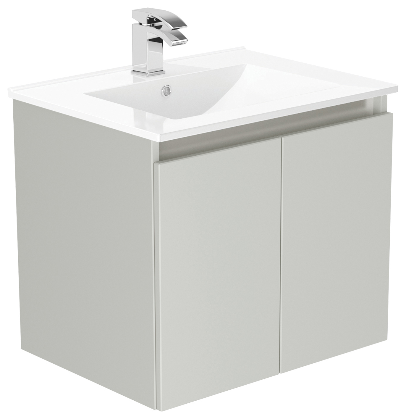 Newland Pearl Basin Suspended Double Door Unit - 600mm