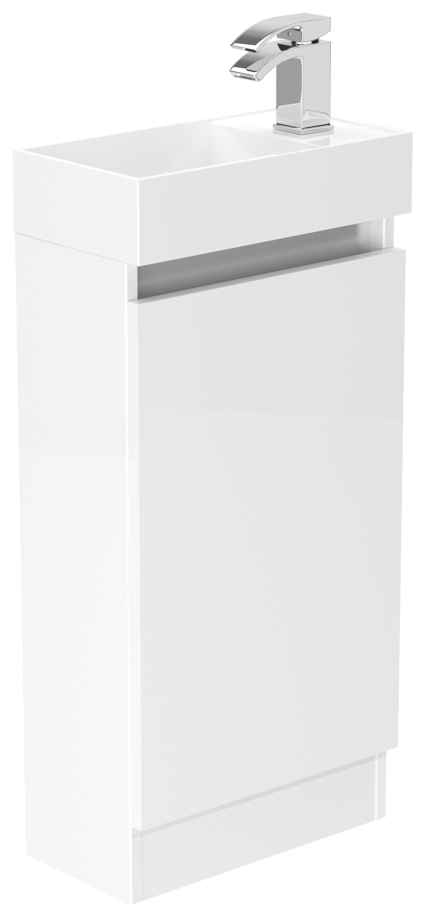 Newland White Basin Cloakroom Unit - 400mm