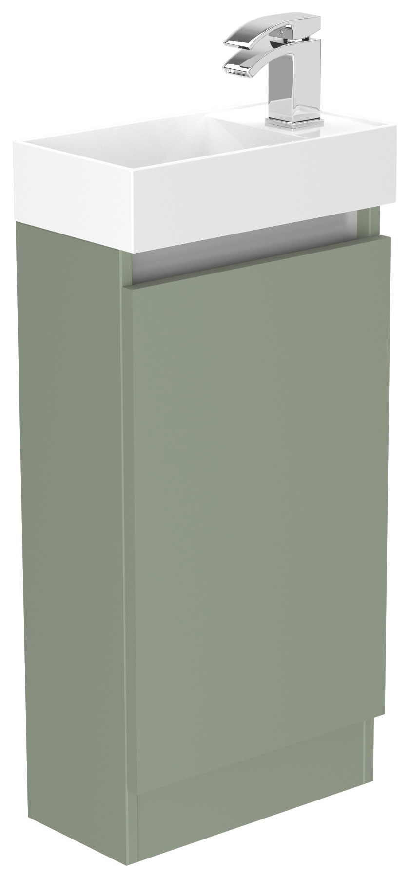 Newland Sage Green Basin Cloakroom Unit - 400mm