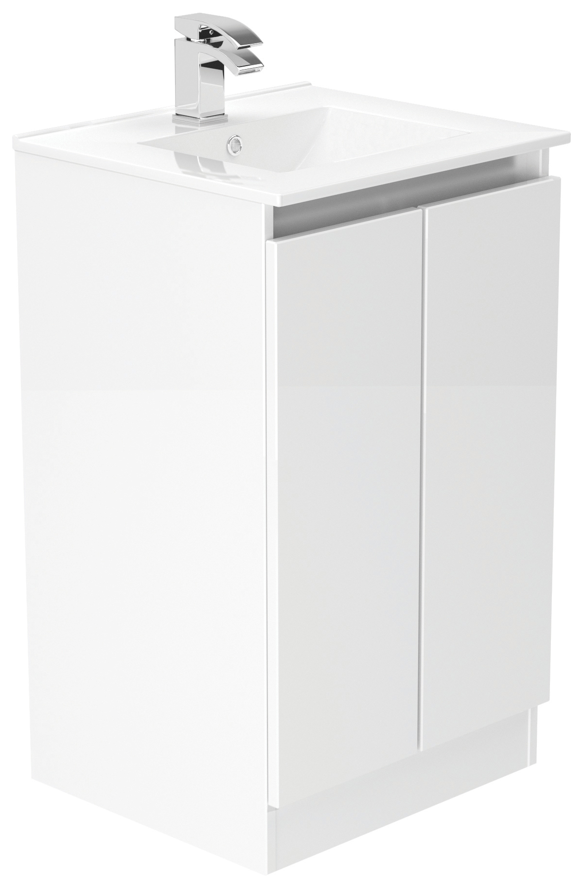 Newland White Basin Floorstanding Unit - 500mm
