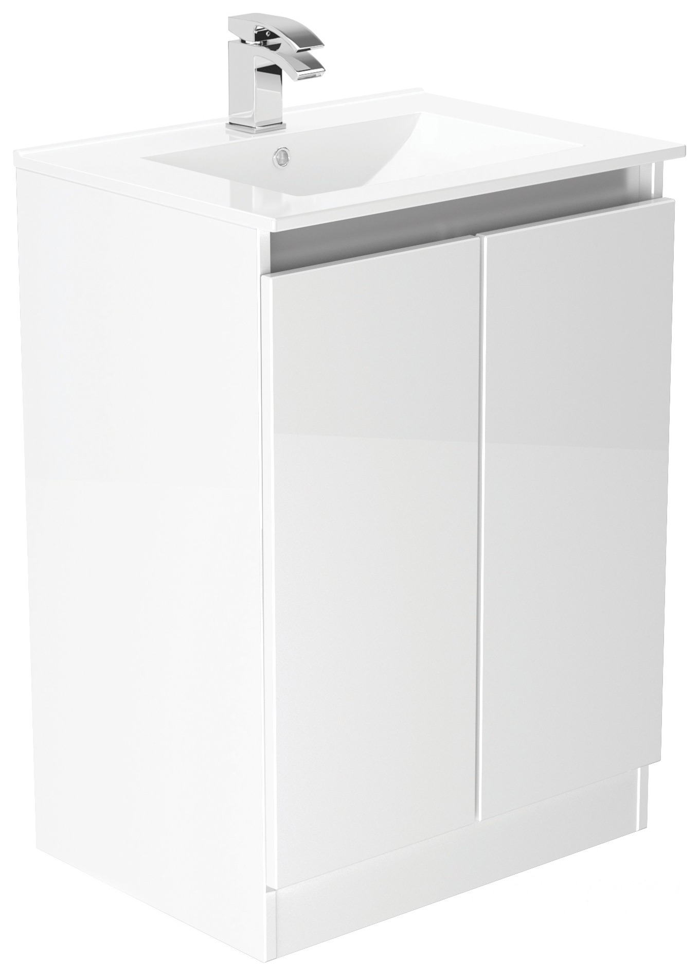 Newland White Basin Floorstanding Unit - 600mm