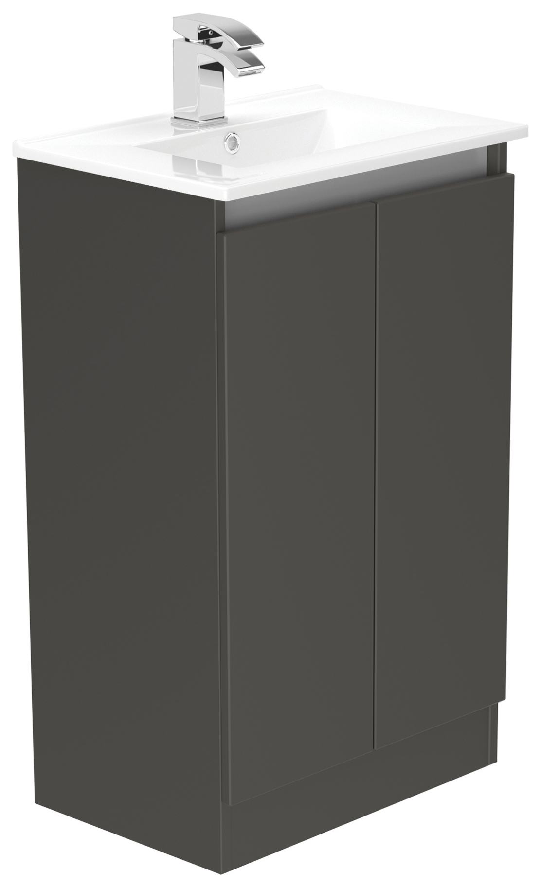 Newland Midnight Mist Slimline Basin Floorstanding Unit - 500mm