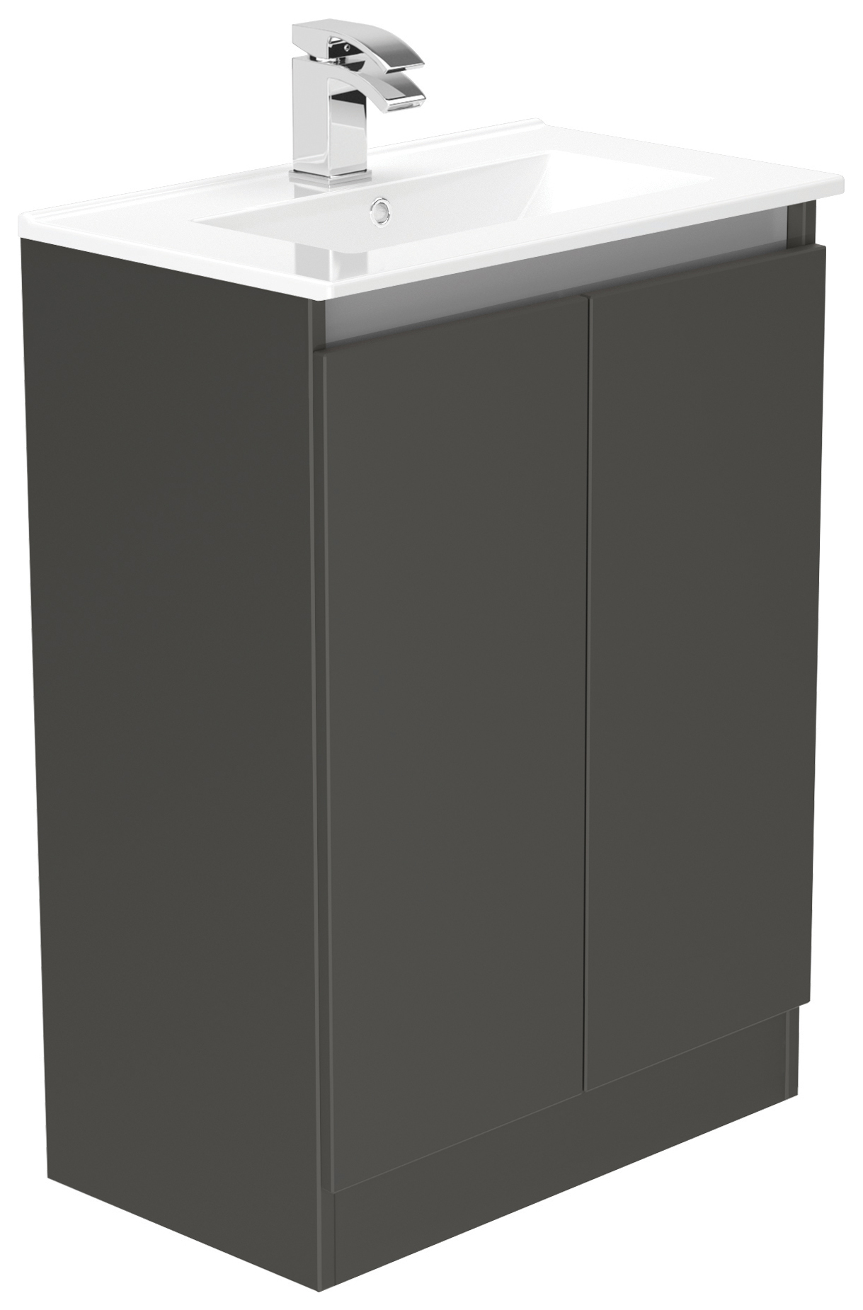 Newland Midnight Mist Slimline Basin Floorstanding Unit - 600mm