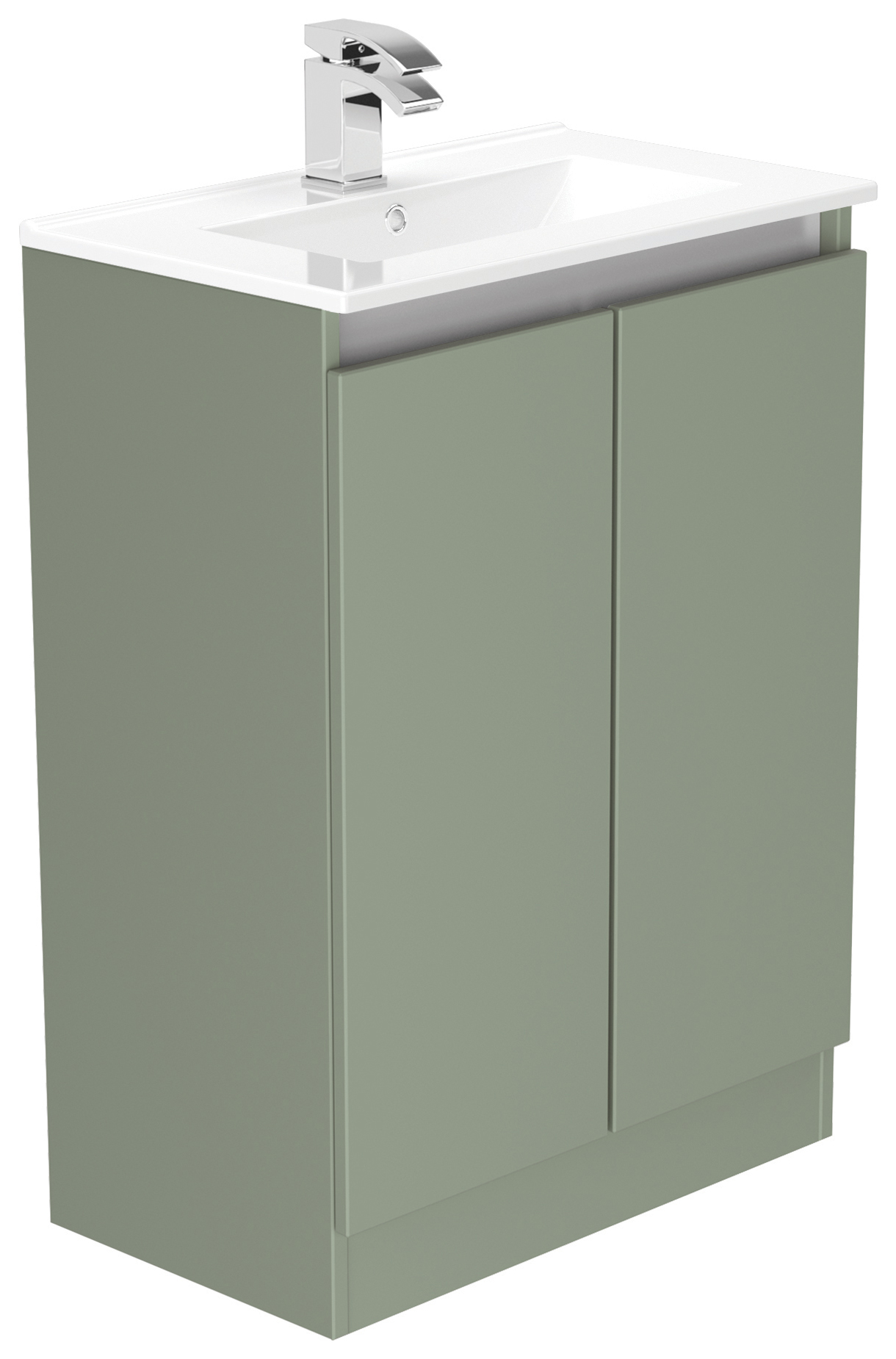 Newland Sage Green Slimline Basin Floorstanding Unit - 600mm