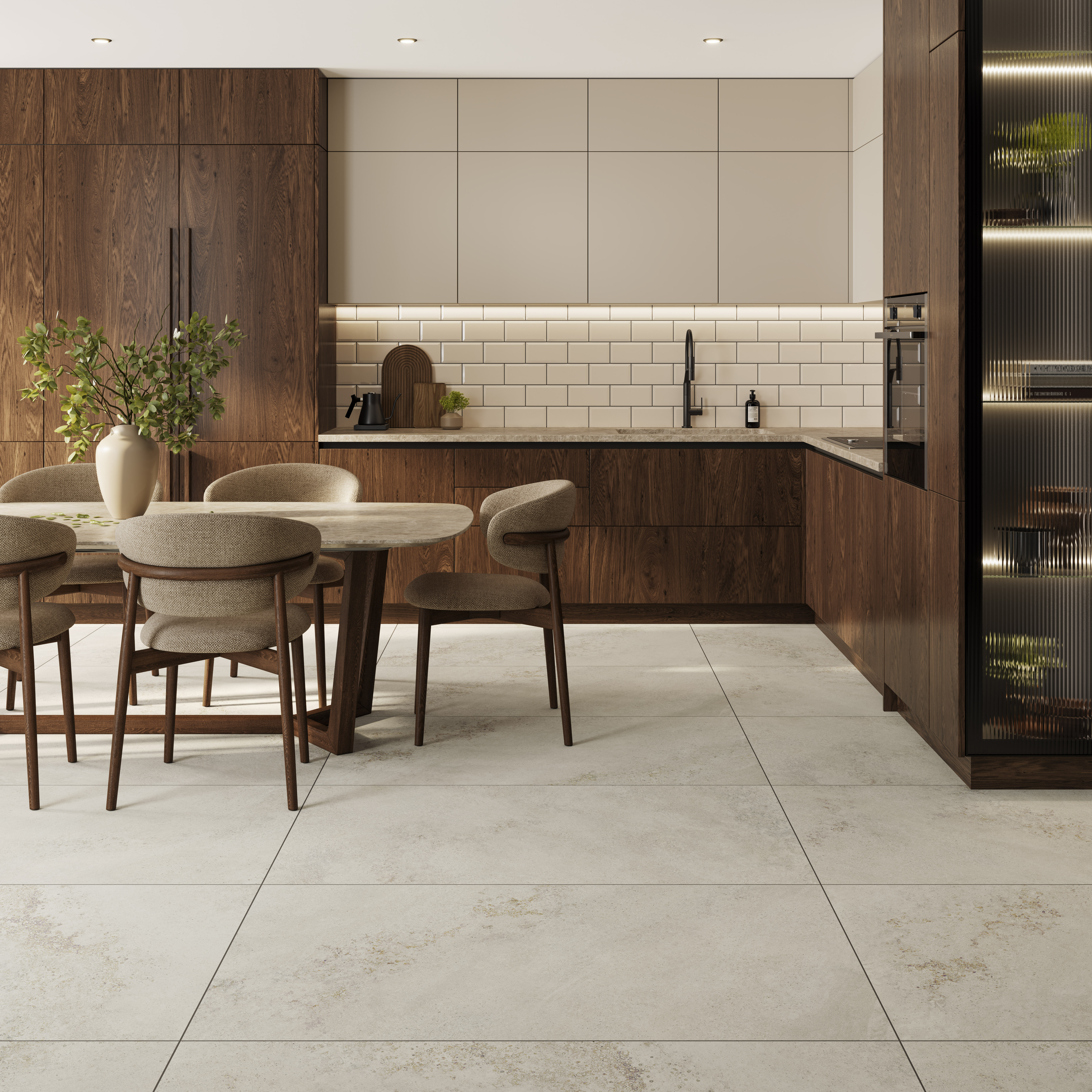Wickes Boutique Cayman White Matt Porcelain Wall & Floor Tile - 1200 x 600mm