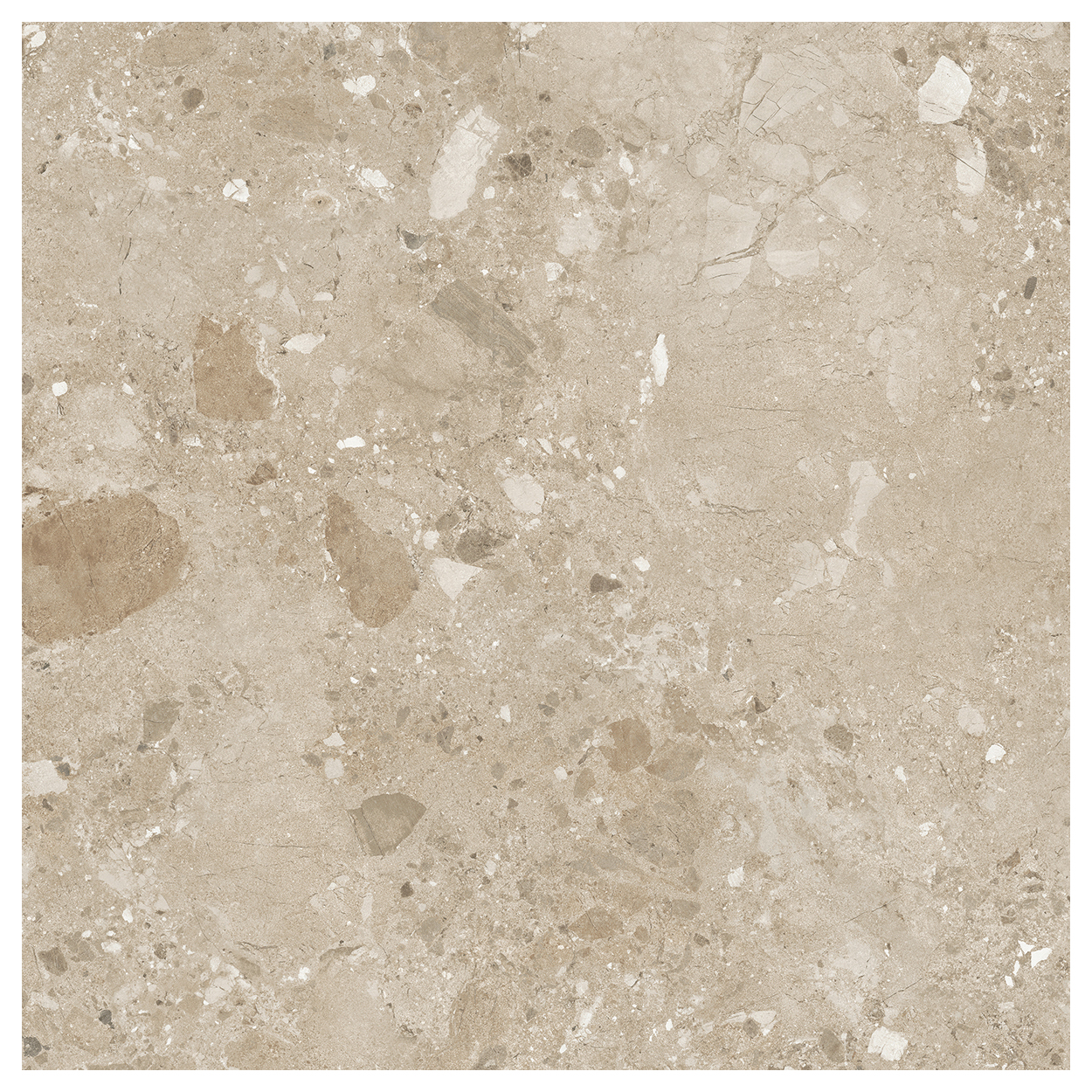 Wickes Boutique Ayda Terrazzo Beige Matt Porcelain Wall & Floor Tile - Cut Sample