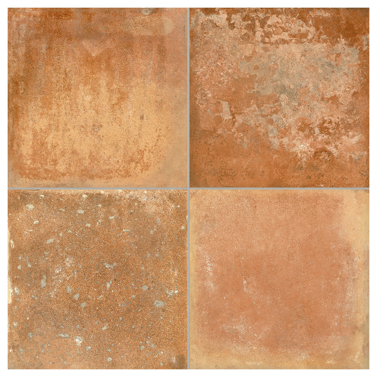Wickes Boutique Zion Rustic Terracotta Matt Vitrified Ceramic Wall & Floor Tile - Cut Sample