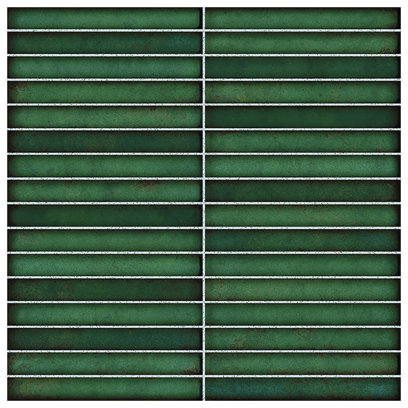 Wickes Boutique Mila Linear Emerald Gloss Ceramic Wall Tile - Cut Sample