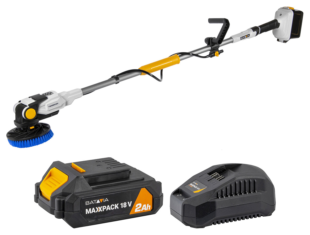 Batavia MAXXPACK 18V Brushless 1 x 2.0Ah Cordless Twin Brush Scrubber