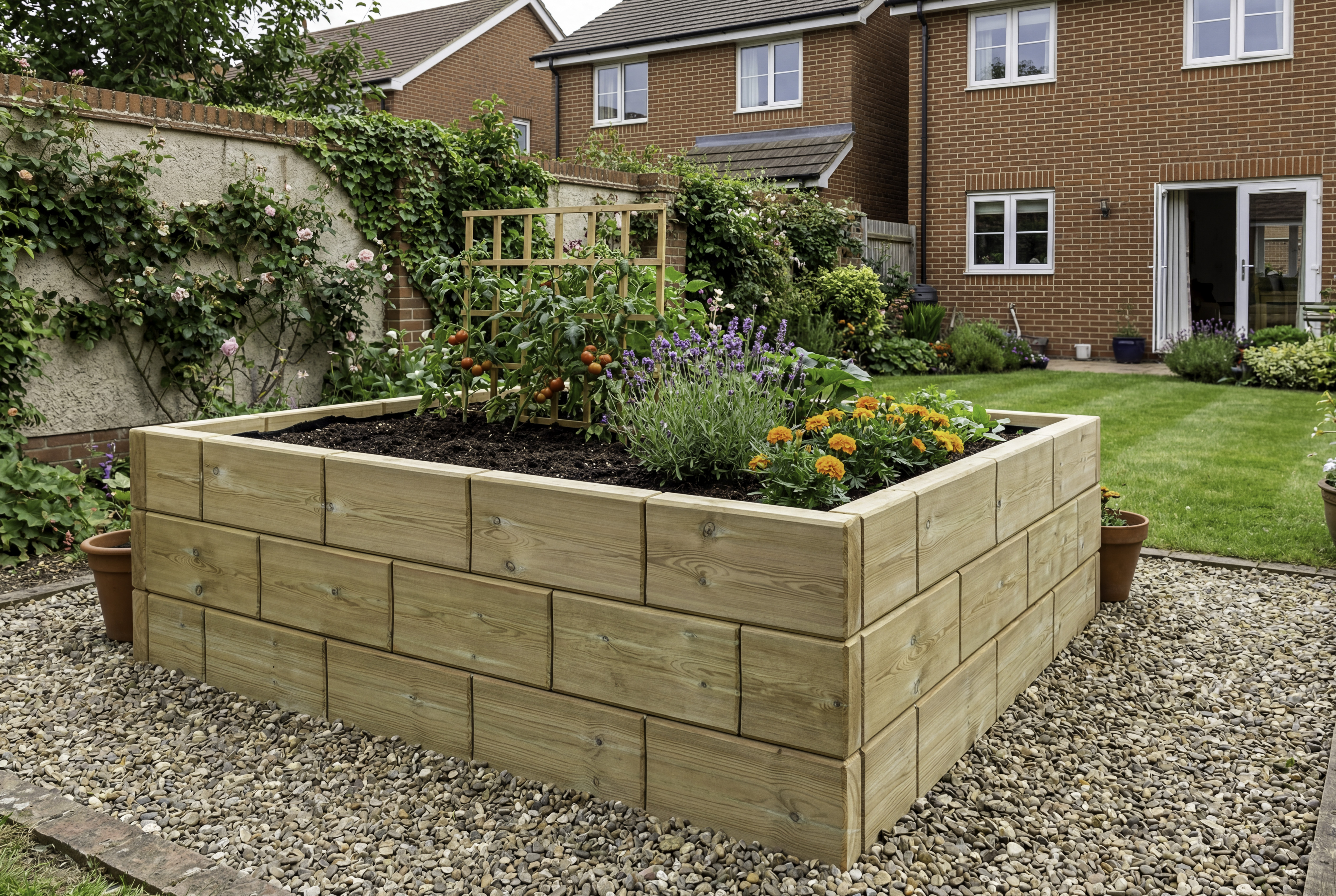 Wickes Decorative Grooved Treated Timberwall 45x145mm x1.2m