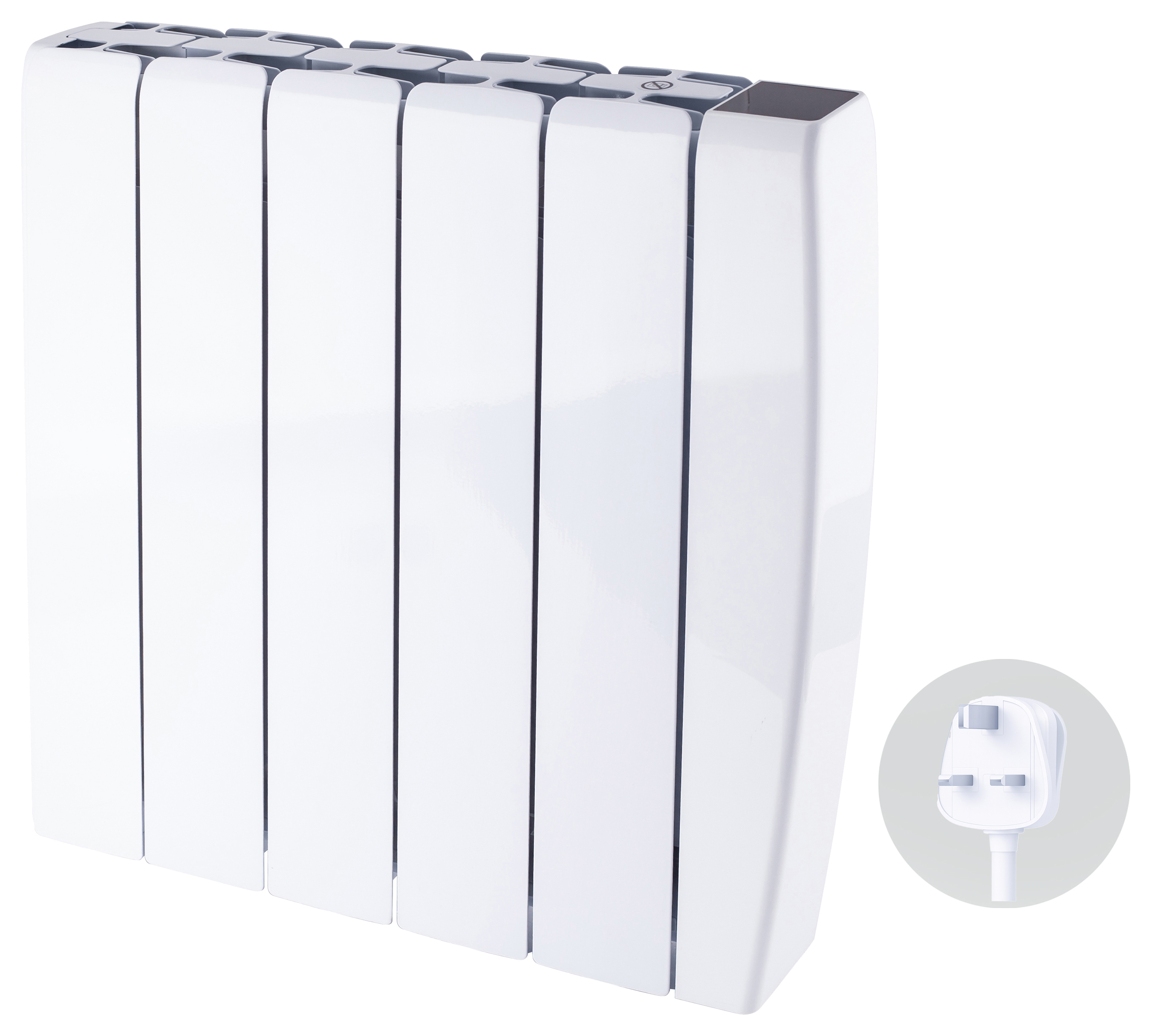 TCP Smart 1500W Electric Ceramic Aluminum Panel Radiator - White