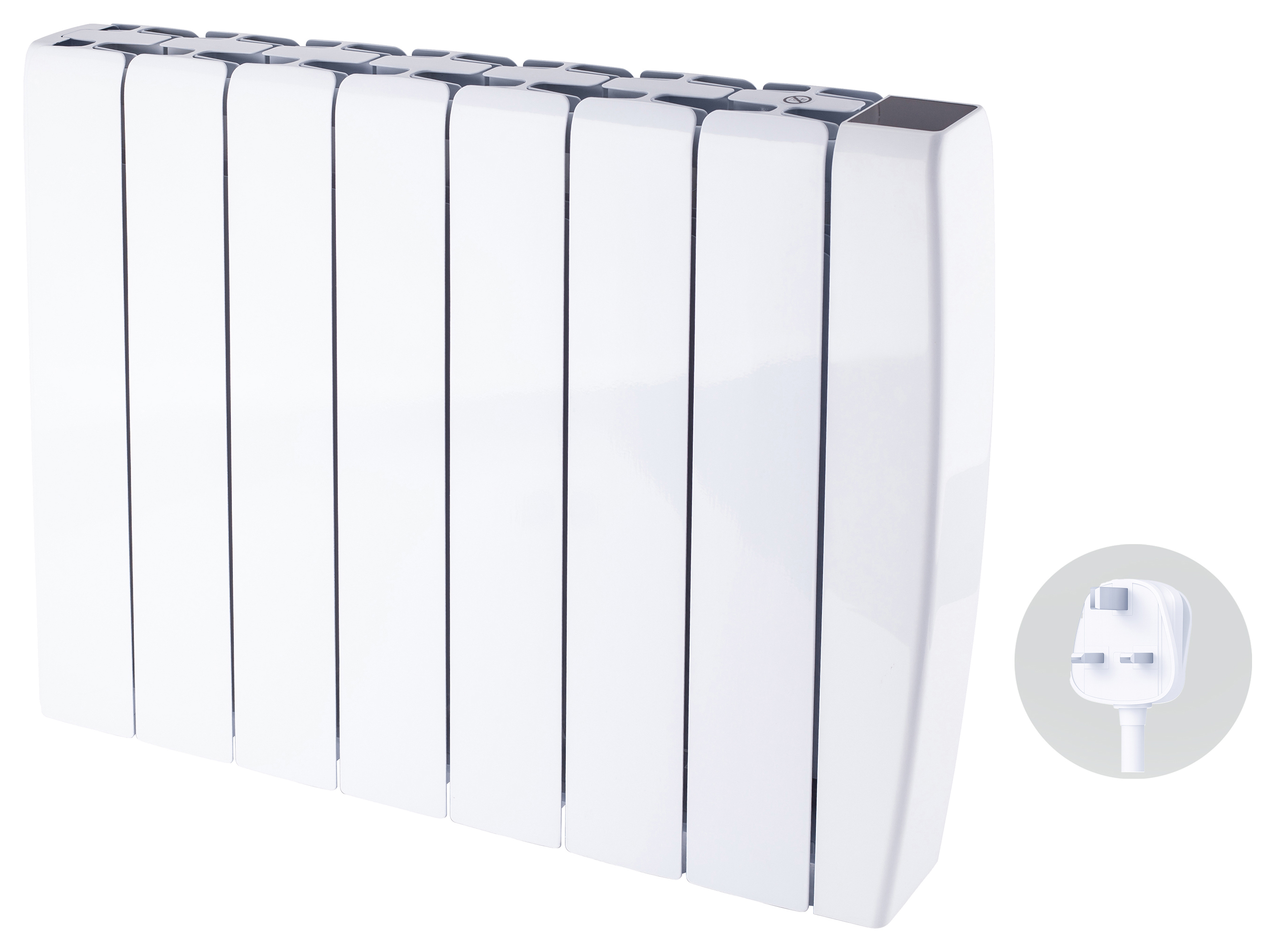 TCP Smart 2000W Electric Ceramic Aluminum Panel Radiator - White