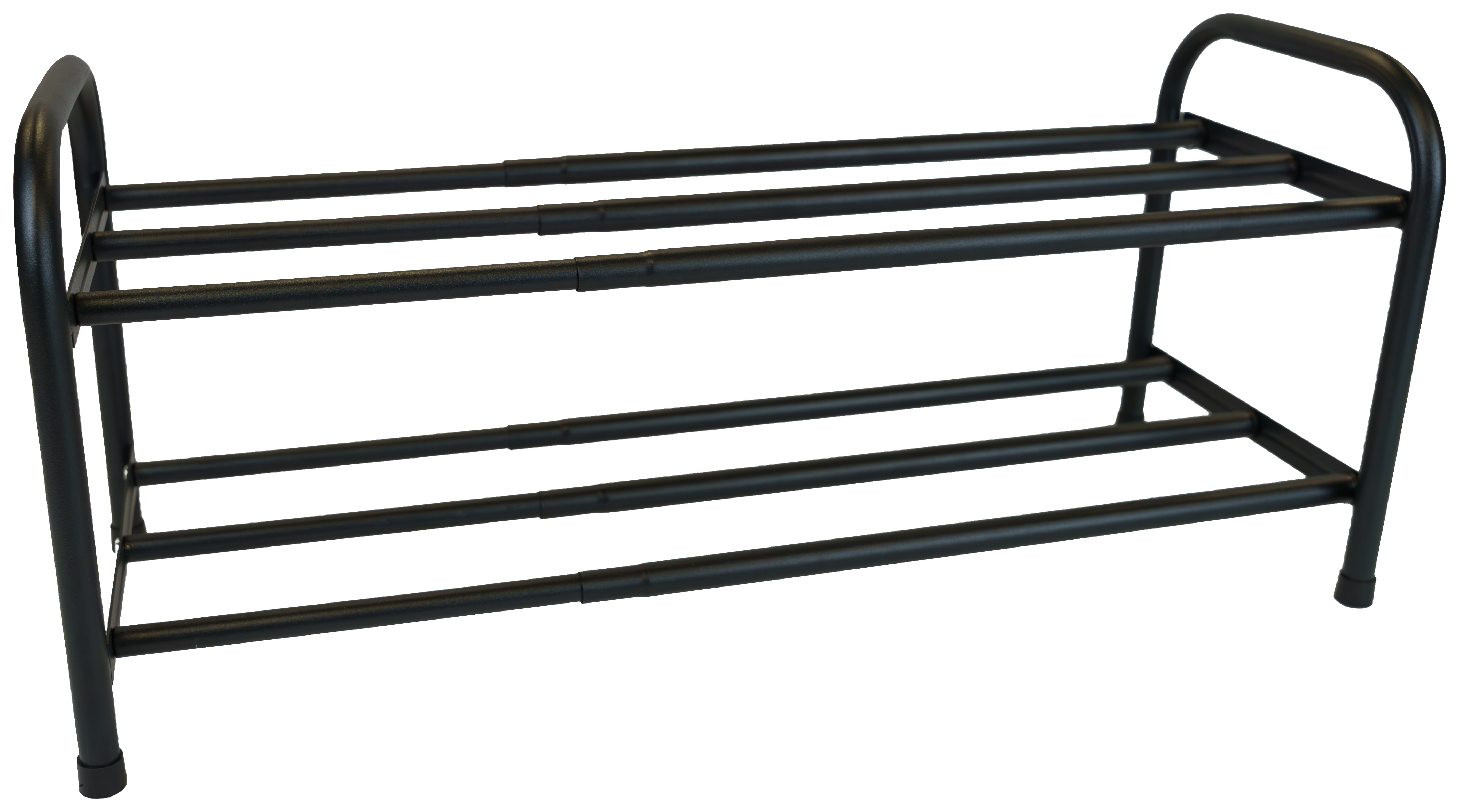 Rothley 2 Tier Black Extendable Shoe Rack - 45-78cm