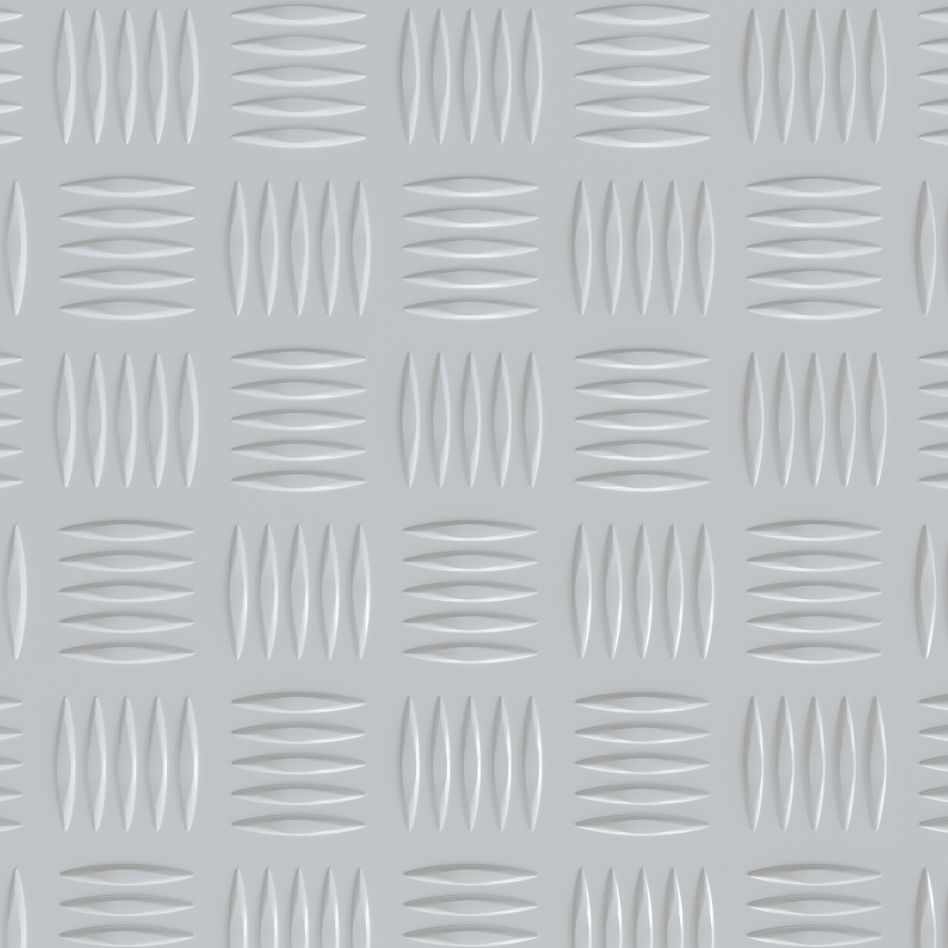 Rothley Matt White Checker Plate Sheet - 200 mm x 1000 mm x 1.5 mm