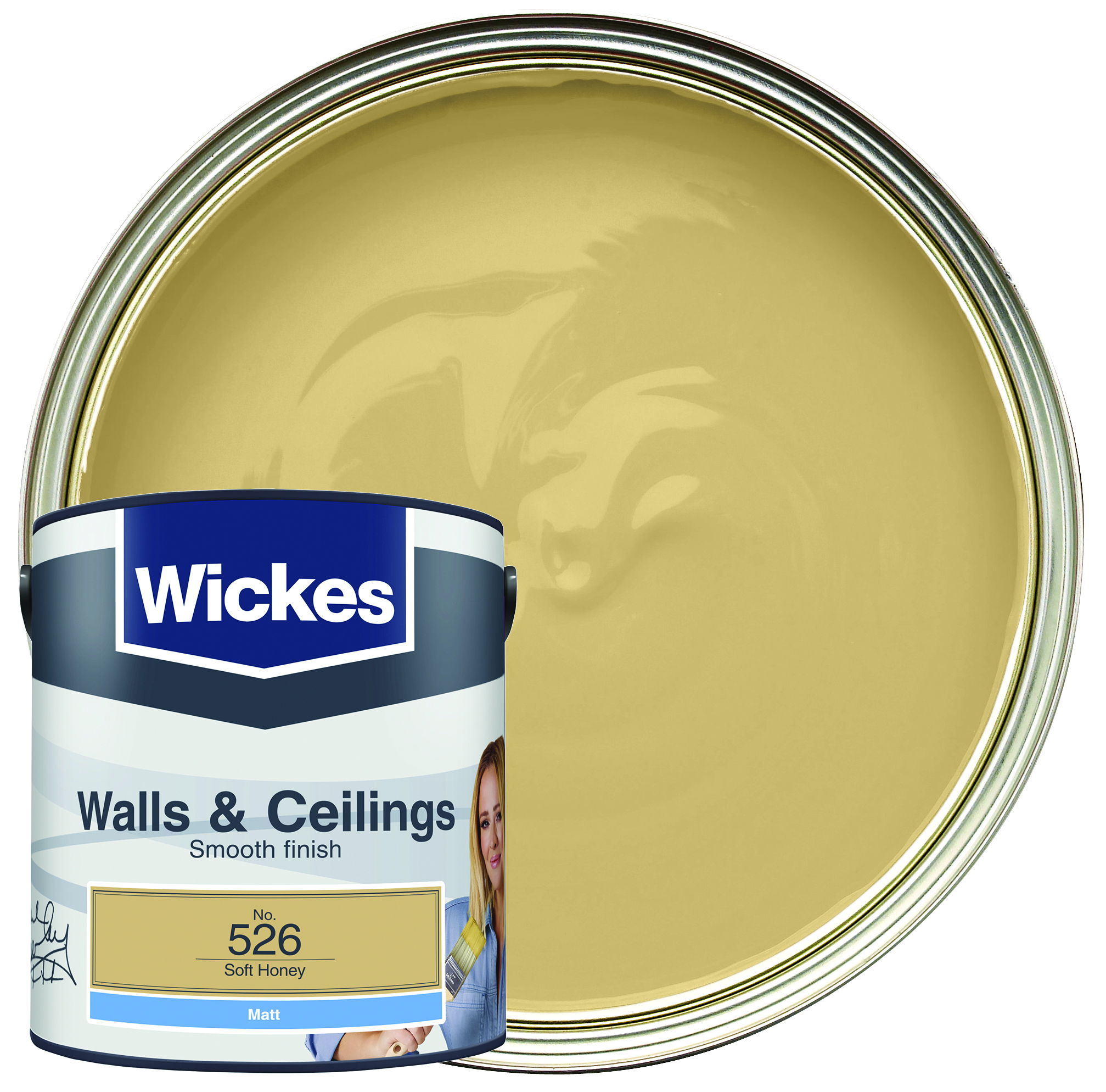 Wickes Matt Emulsion Paint by Kimberley Walsh - Soft Honey No.526 - 2.5L