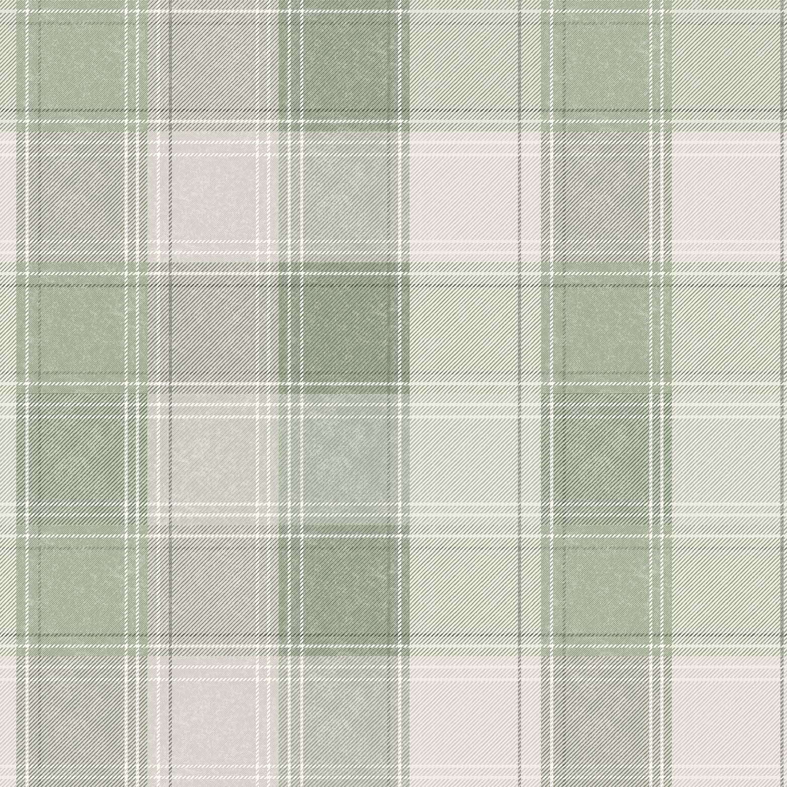 Arthouse Country Check Sage Wallpaper - 10.05m x 53cm