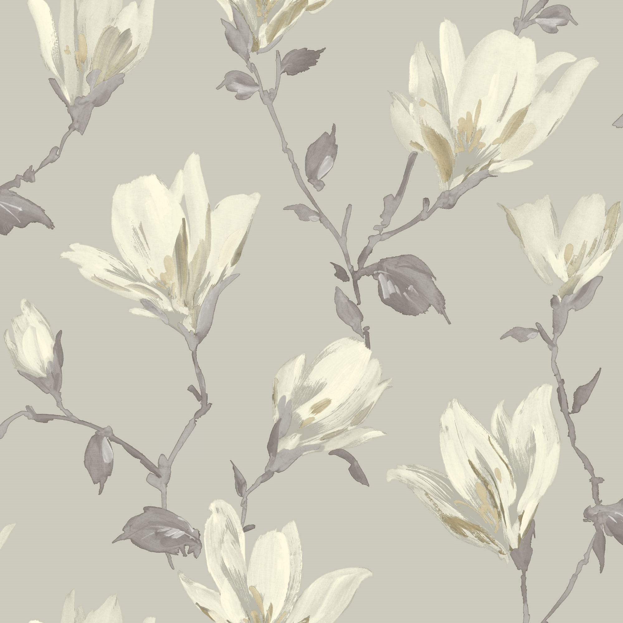 Arthouse Lily Floral Natural Wallpaper - 10.05m x 53cm