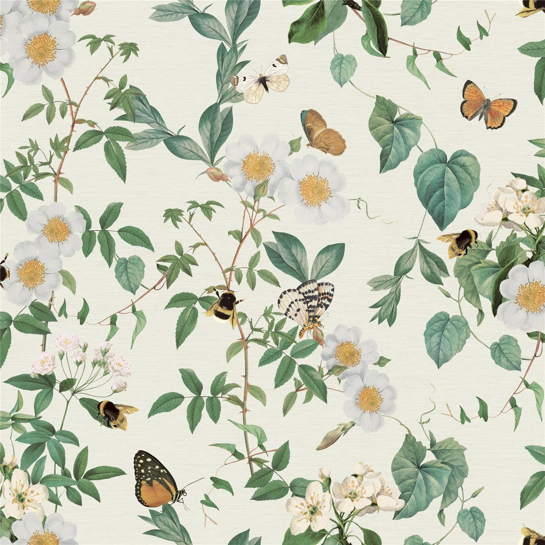 Arthouse Bumblebee Trail Cream Wallpaper - 10.05m x 53cm
